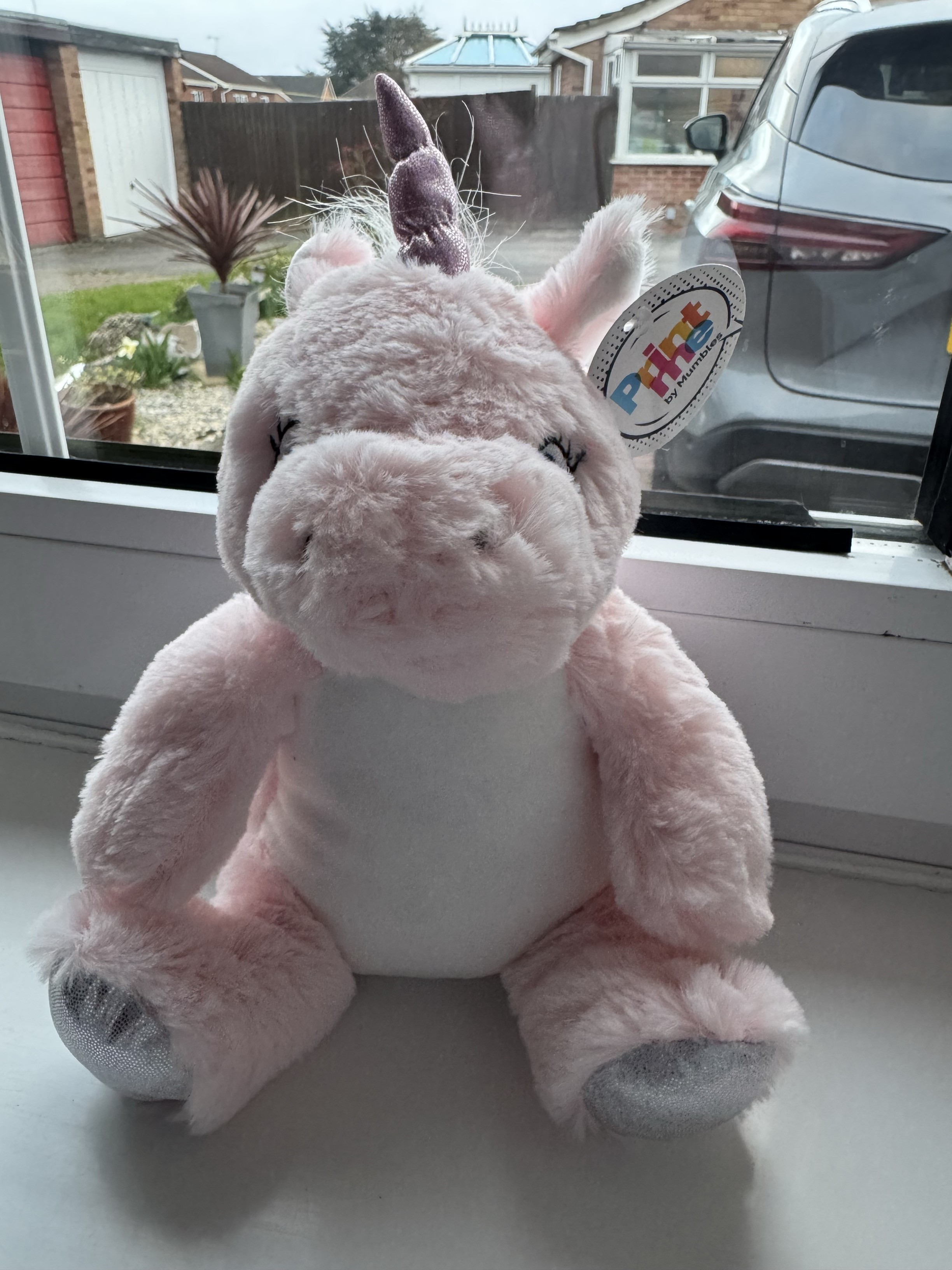 Pink Unicorn Teddy - ready to be personalised and to find a home
